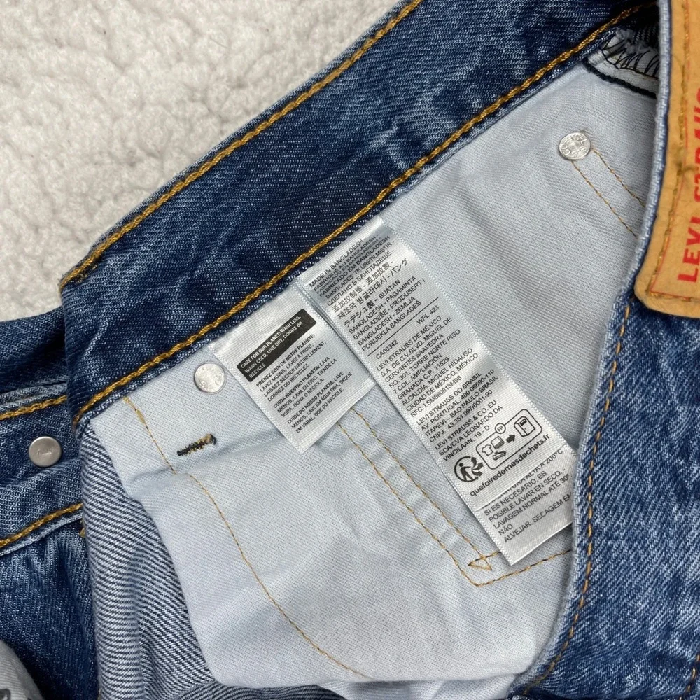 Levis 565 Loose Straight Jeans Mens 36x34 Blue Medium Wash Denim Work Casual